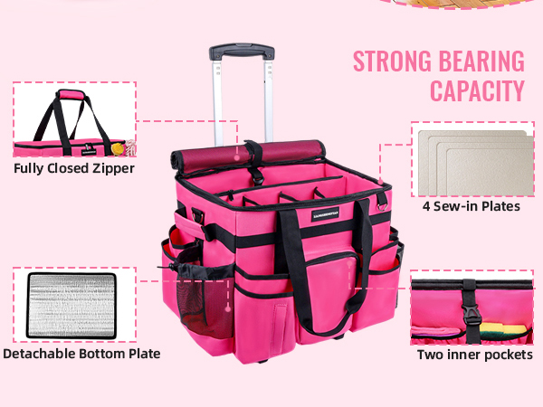 Cleaning Caddy with Wheels with Detachable Trolley for Housekeepers