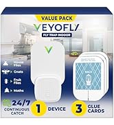 VEYOFLY Fly Trap Indoor, Fruit Fly Traps for Indoors, (1 Device + 3 Refills) Gnat Traps for House...