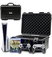 Hard Shell Travel Case Compatible with PlayStation 5 Slim Console, Controllers,Accessories-Waterp...