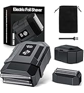 Mini Electric Razor for Men - Premium Electric Foil Shavers for Smooth Shaving, 3 Floating Blade,...