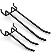 Suntree 40Pack Black Heavy Duty Pegboard Hooks - Double Arm Design for Standard 1/4" Thick Pegboa...
