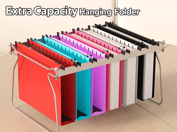 Hinging file folders letter size