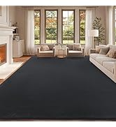 qulint 8x10 Area Rug for Living Room, Modern Large Washable Rug for Bedroom Dark Grey Thickened M...