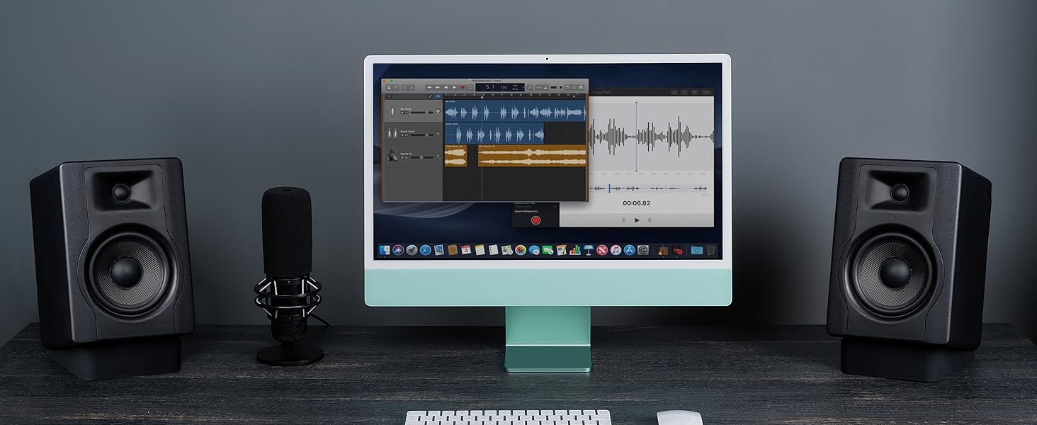 DSS - LifeStyle - Desktop Speaker Stand for 3 to 5 inch Speakers