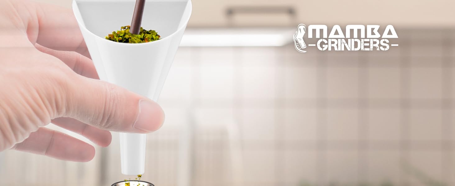Mamba Portable Electric Herb Grinder Half Funnel Pour
