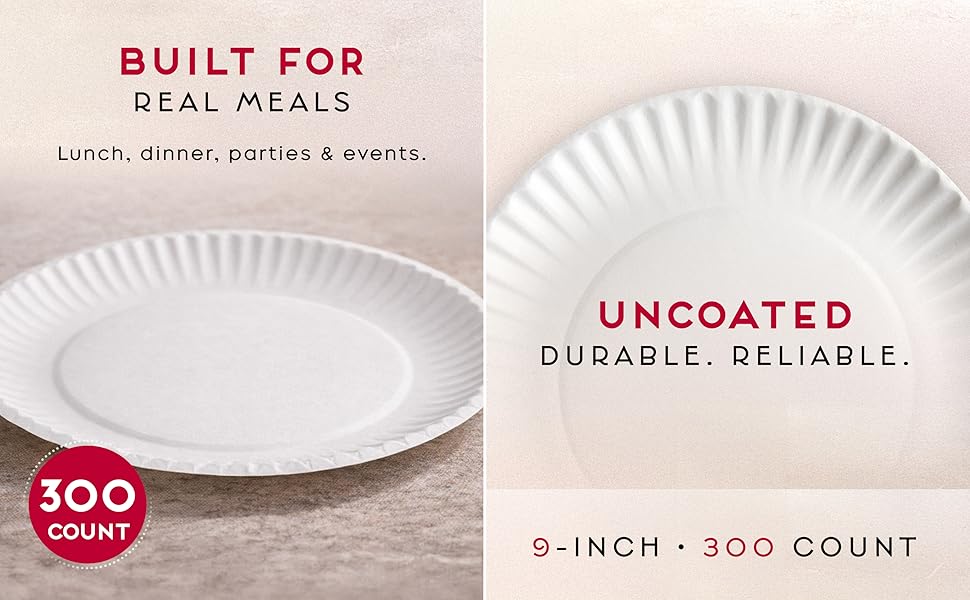 paper plates, disposable plates, paper plates bulk, heavy duty paper plates, paper plates 9 inch
