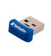 Verbatim 32GB Store 'n' Stay Nano USB 3.2 Gen 1 Flash Drive Snag-free Low Profile Thumb Drive - Blue
