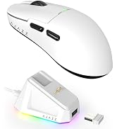 ATTACK SHARK [A.jazz x AJ159 Gaming Mouse with Magnetic RGB Charging Dock,2.4G Wireless Gaming Mo...