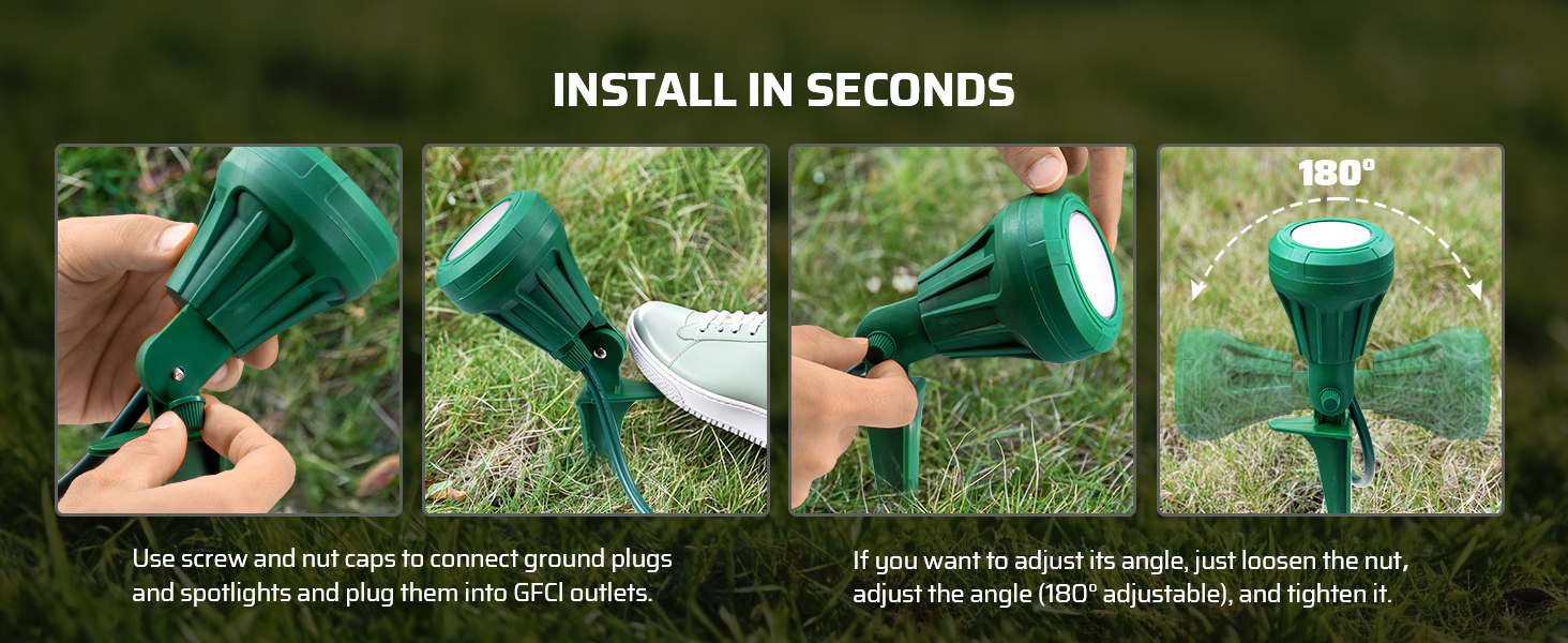 Easy to install led spotlight outdoor