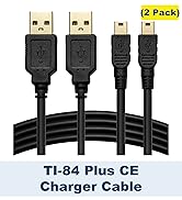 FunTurbo TI-84 Plus CE Charger Cable, TI 84 Graphing Calculator Charging Cord for Texas Instrumen...