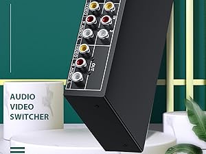 8 Way AV Switch 8 Input 1 Output RCA on off Selector Switch for Composite Audio and Video 8x1