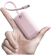 iWALK Mini Portable Charger 10,000mAh, 22.5W USB-C Fast Charging Power Bank with Built-in Cable, ...