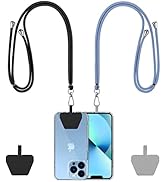 CACOE Phone Lanyard 2 Pack-2× Adjustable Neck Strap,2× Phone Patches,Universal Crossbody Cell Pho...