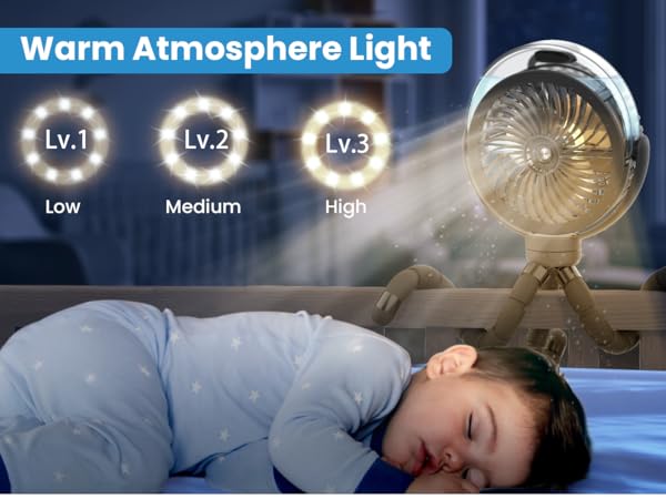 Misting stroller fan