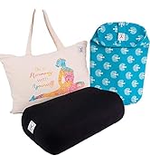 GAYO Yoga Bolster for Restorative Yoga - 100% Cotton, Includes Washable Cover and Carry Bag