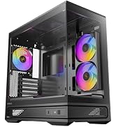 Antec C2M ARGB, Compact MicroATX Case, Panoramic Tempered Glass, High Airflow, 3 PWM ARGB Fans In...