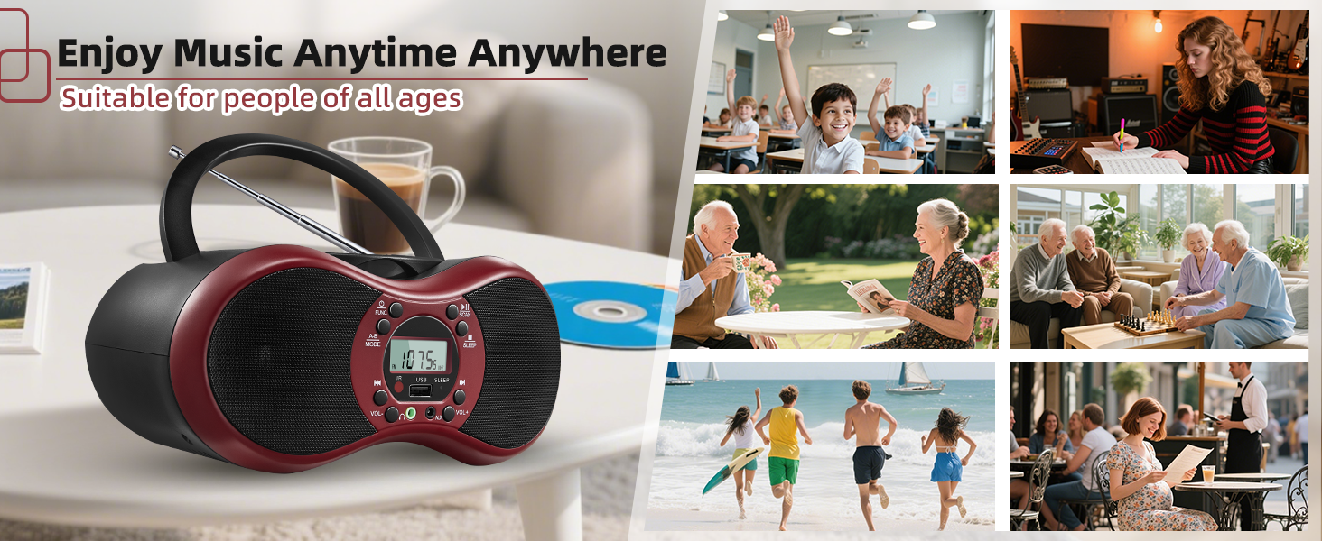 Portable CD Player Boombox