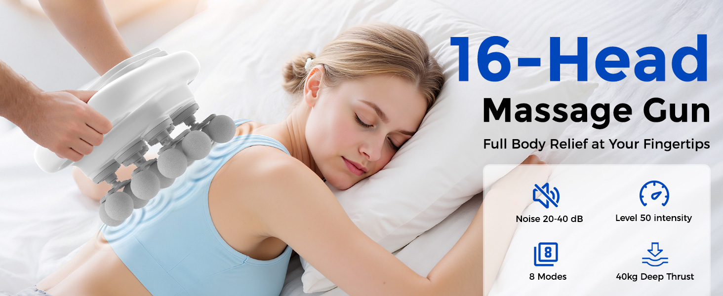 16-Head Massage Gun
