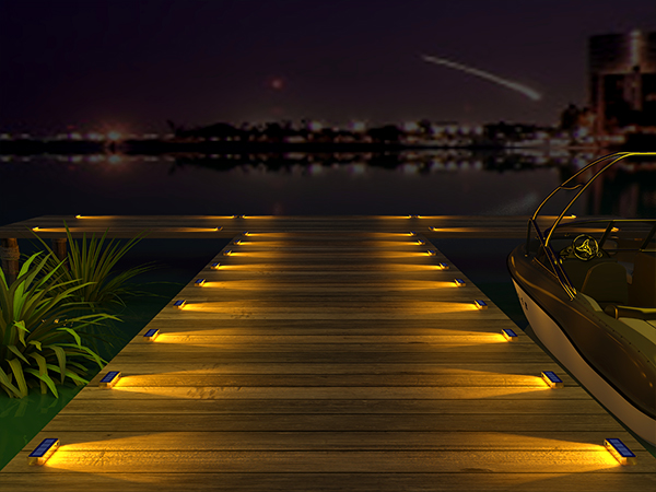 solar deck lights outdoor waterproof
