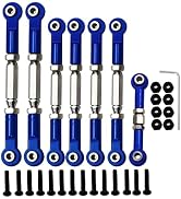 (2023 Upgrade) Stainless Steel Adjustable Turnbuckles Camber Links Toe Link Set for Traxxas Slash...