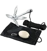 weyleity 3.5lbs/1.5kg Kayak Anchor with 12meters/39.37feet*6mm Rope, Folding Grapnel Anchor, Boat...