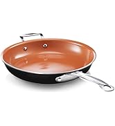 Gotham Steel Non Stick Frying Pan, 12.5” Ceramic Frying Pan Nonstick, Long Lasting Nonstick Cooki...