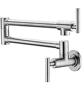 Pot Filler Faucet Stainless Steel Commercial Wall Mount Kitchen Sink Faucet Folding Stretchable w...
