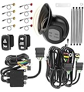 Deepredcoast UTV Turn Signal Kit with Horn, Rocker Switch &amp; Emergency Flasher, Pre-Connected Wiri...