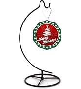 EOWCO 11 Inch Single Black Ornament Display Stand, Glass Ball Hanger for Hanging Air Plants Terra...