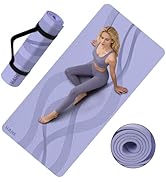 Yoga Mat High Density Exercise Mat, 76"x32"x0.27"Thick Wide &amp; Large Yoga Mat for Women Men, Profe...