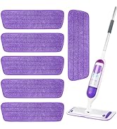 6 Pack Reusable Microfiber Mop Pads for Swiffer PowerMop, Power Mop Refill Pads for 13''-16'' Spr...