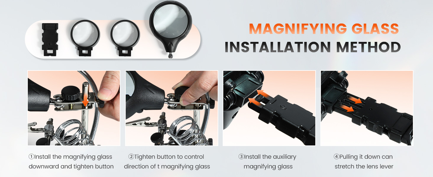 Magnifier Station with LED Light