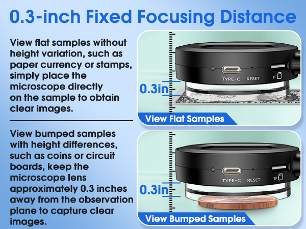 100X Pocket Handheld Mini Portable Digital Microscope Kid Adult Screen Lights Coin Trichomes Jewelry