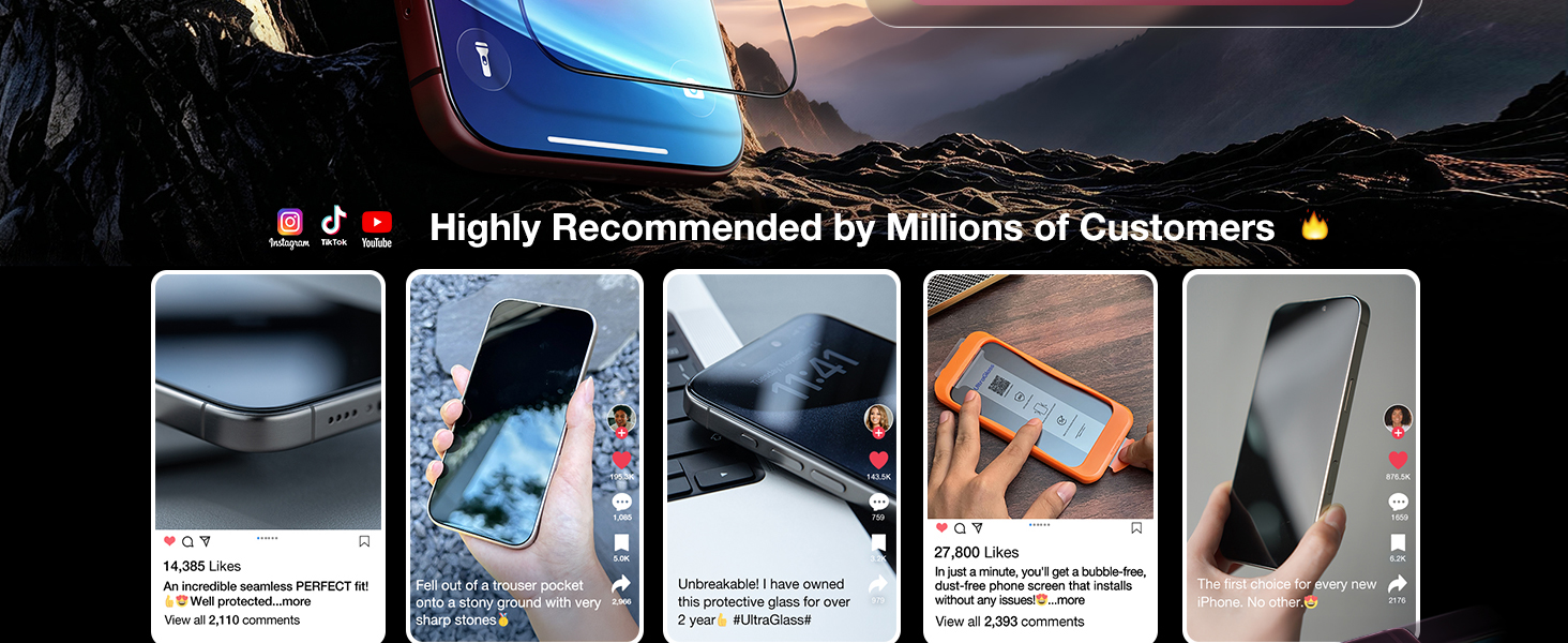 18 pro max tempered glass protector