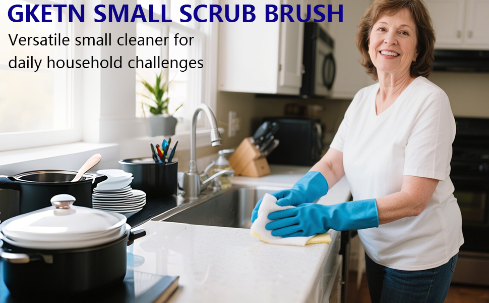 GKETN Small Scrub Brush - Multi-purpose Nylon Stiff Bristles