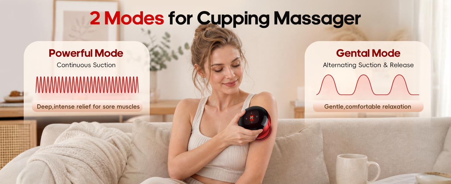 2 Modes for Cupping Massager