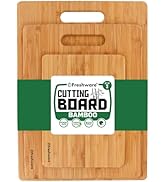 Bamboo Cutting Boards for Kitchen [Set of 3] Wood Cutting Board for Chopping Meat, Vegetables, Fr...