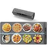 Newise Graphene Food Warming Mat - Dual Zone Independent Control, (XXL 36”x17”) Electric Heating ...