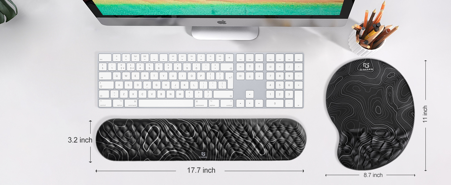 large keyboard &amp; mouse pad wirst rest