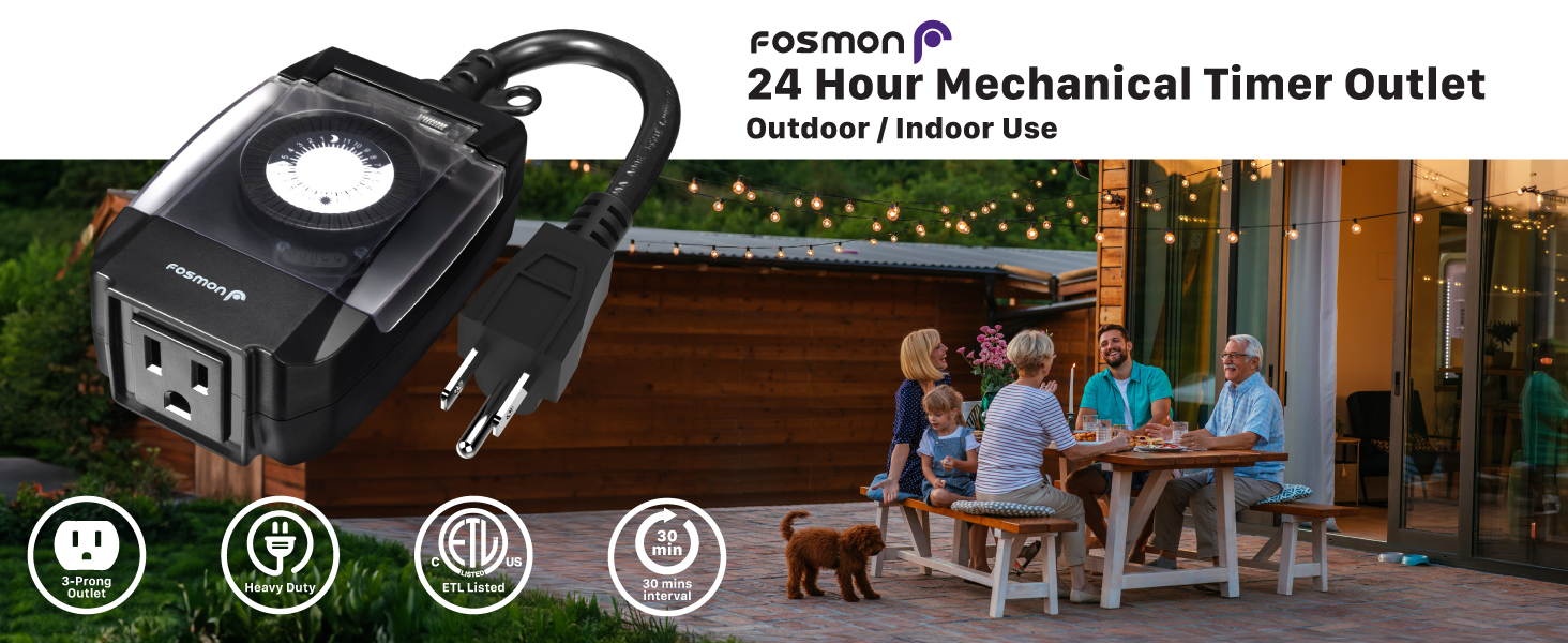 outdoor timer outlet waterproof