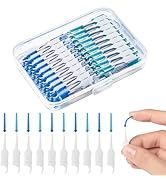 lanjue 250 Pieces Dental Floss Picks, Silicone Interdental Brushes with Case Dental Brushes Denta...