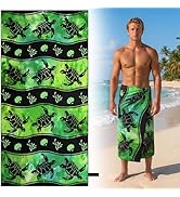 Oversized Beach Towel for Men Adults, 35x72" Large Sand-Resist Beach Towel, Absorbent Compact Tow...