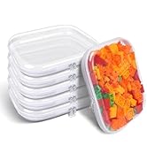 SXS LACONIC Clear Hard Plastic Zipper Case,Transparent Double Zippers Hard Pouch with 6pcs,Portab...