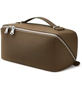 EACHY Makeup Bag,Large Capacity Travel Makeup Bag,Waterproof Portable Open Flat Toiletry Bag Cosm...