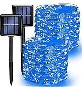 TW SHINE Blue Solar String Lights Outdoor, Total 80 FT 240 LED Solar Powered Waterproof Fairy Lig...