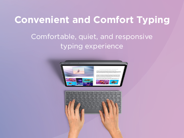 Lenovo Multi-Device Wireless Bluetooth Keyboard - Typing