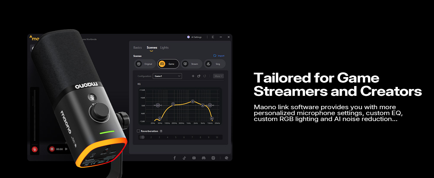 wireless dynamic gaming microphone for pc