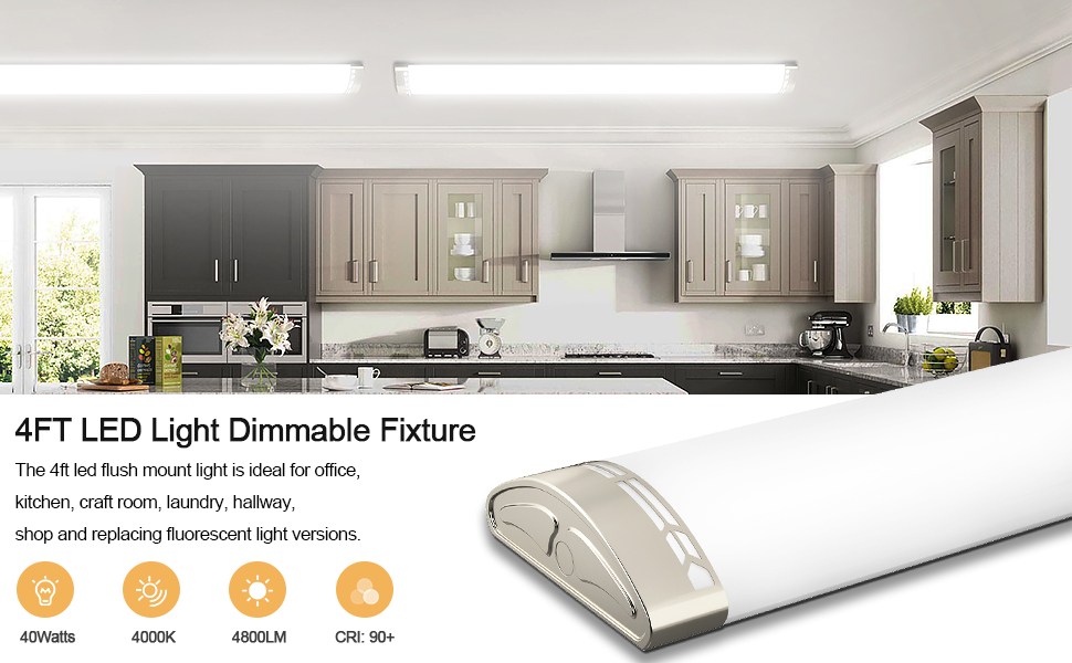 4ft led kitchen light