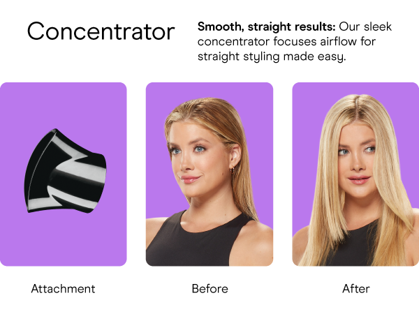 Conair pro hair dryer professional tourmaline ceramic for less frizz with diffuser and concentrator?