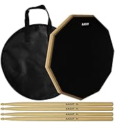 AAGUT Drum Practice Pad for Beginners 12 Inch Snare drum pad with Sticks, Double Sided Silent mar...